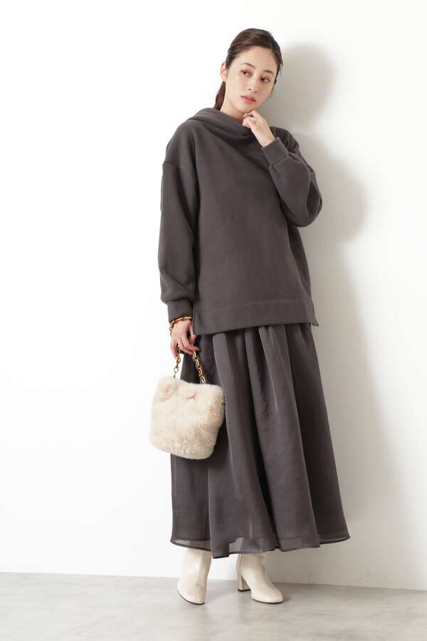 神山まりあさんコラボ ボリュームフレアスカート ボトムス サンエービーディーオンラインストア Sanei Online Store