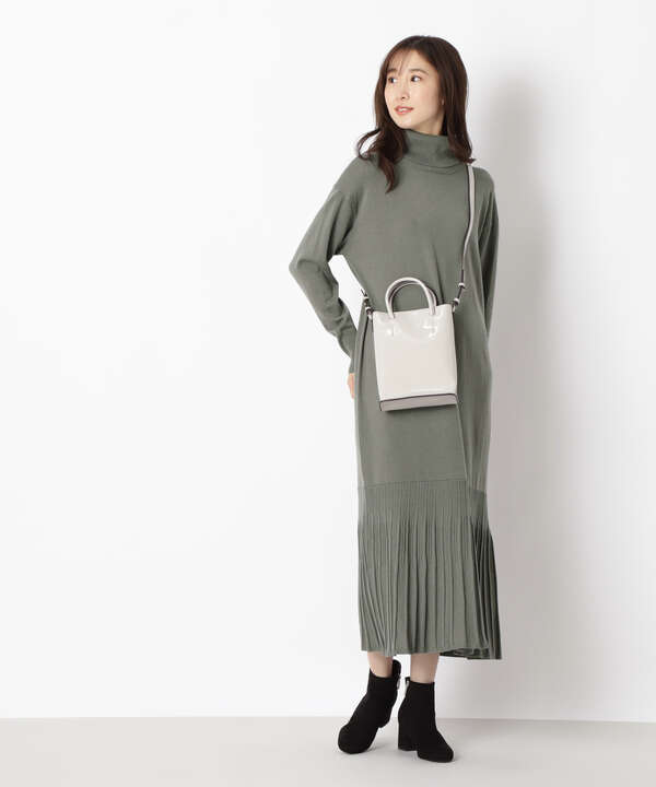 プリーツヘムニットワンピース ワンピース サンエービーディーオンラインストア Sanei Online Store