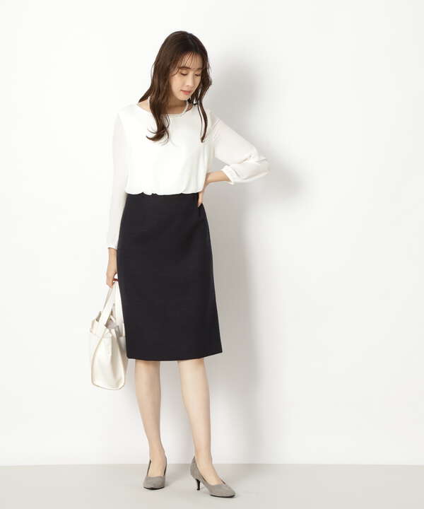 ラメボーダーツイードセットアップ ワンピース Natural Beauty Basic サンエービーディーオンラインストア Sanei Online Store