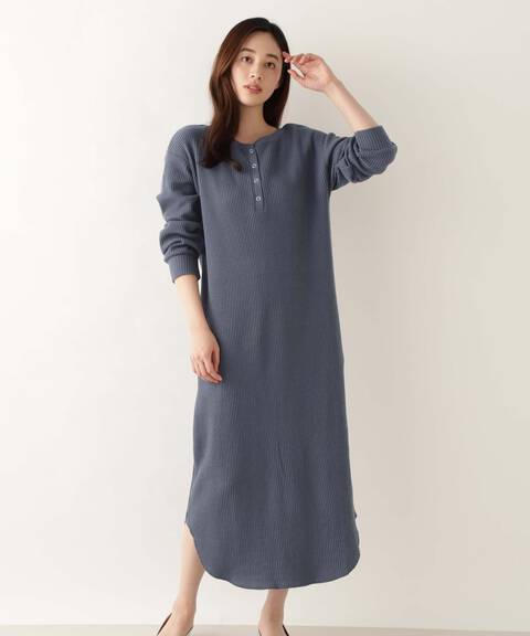 洗える 2wayオーガニックコットンワッフルワンピース ワンピース サンエービーディーオンラインストア Sanei Online Store