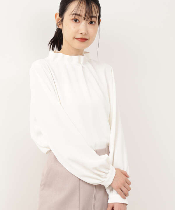 洗える ボトルネックタックブラウス トップス サンエービーディーオンラインストア Sanei Online Store