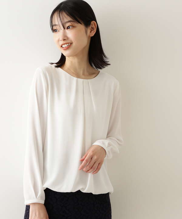 洗える ジョーゼット Tr天竺ブラウス長袖 トップス サンエービーディーオンラインストア Sanei Online Store