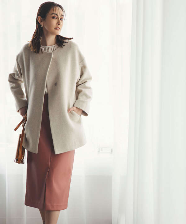 ファッション通販 ナチュラルビューティーベーシック スプリングコート フレア袖 スプリングコート