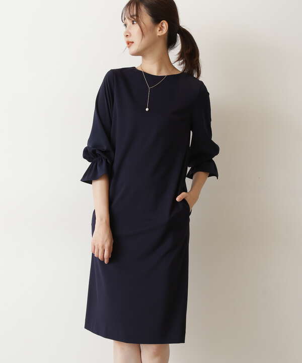 洗える サテンスリーブポンチワンピース ワンピース サンエービーディーオンラインストア Sanei Online Store