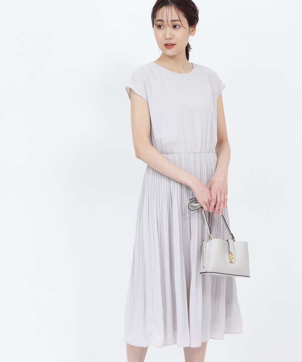 フレンチスリーブプリーツワンピース Natural Beauty Basic サンエービーディーオンラインストア Sanei Online Store