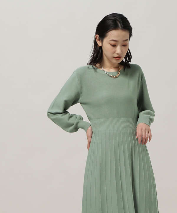 プリーツニットワンピース ワンピース サンエービーディーオンラインストア Sanei Online Store