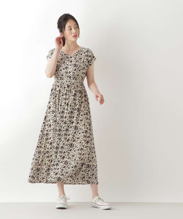 更紗プリントノースリーブワンピース ワンピース サンエービーディーオンラインストア Sanei Online Store