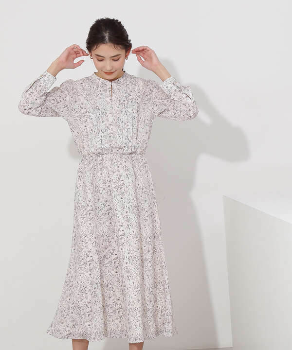 ラインフラワータックワンピース ワンピース サンエービーディーオンラインストア Sanei Online Store