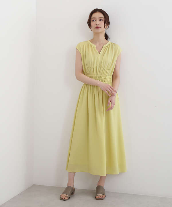 ｖネックシャーリングワンピース ワンピース サンエービーディーオンラインストア Sanei Online Store