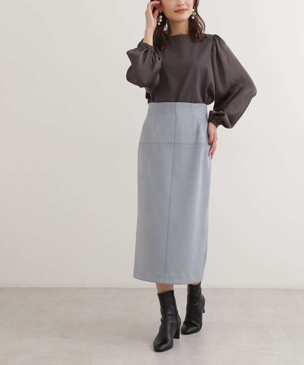 限定カラーあり フェイクスエードタイトスカート Natural Beauty Basic ナチュラルビューティーベーシック 公式 通販 Mix Tokyo