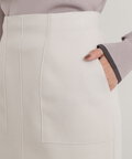【bdONLINE限定色：エクリュ】アウトポケットタイトスカート