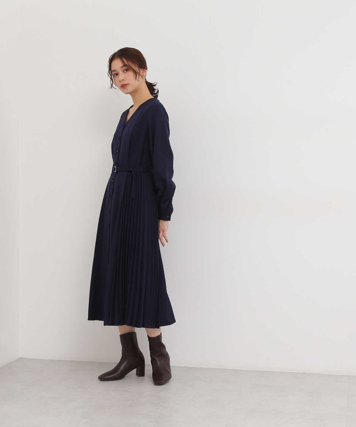 サイドプリーツワンピース ワンピース サンエービーディーオンラインストア Sanei Online Store