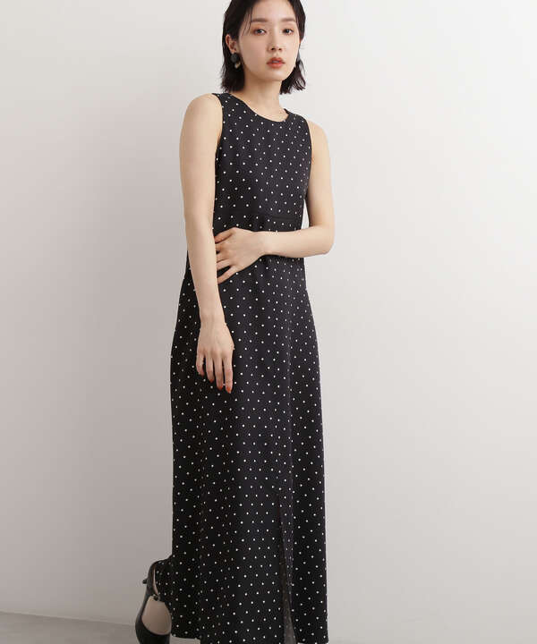 フロントスリットドットワンピース ワンピース サンエービーディーオンラインストア Sanei Online Store