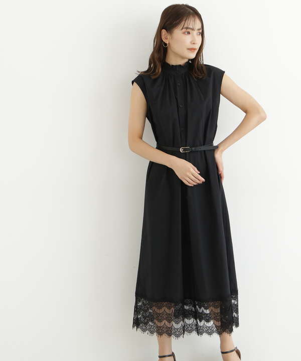裾レースワンピース ワンピース サンエービーディーオンラインストア Sanei Online Store
