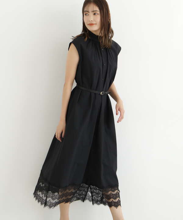 裾レースワンピース ワンピース サンエービーディーオンラインストア Sanei Online Store