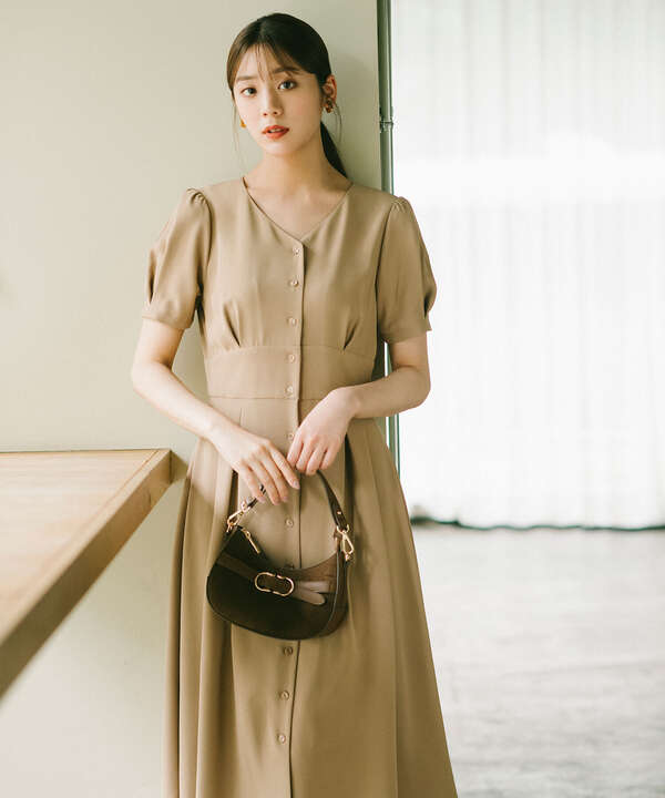 フロントボタンノーブルワンピース ワンピース サンエービーディーオンラインストア Sanei Online Store