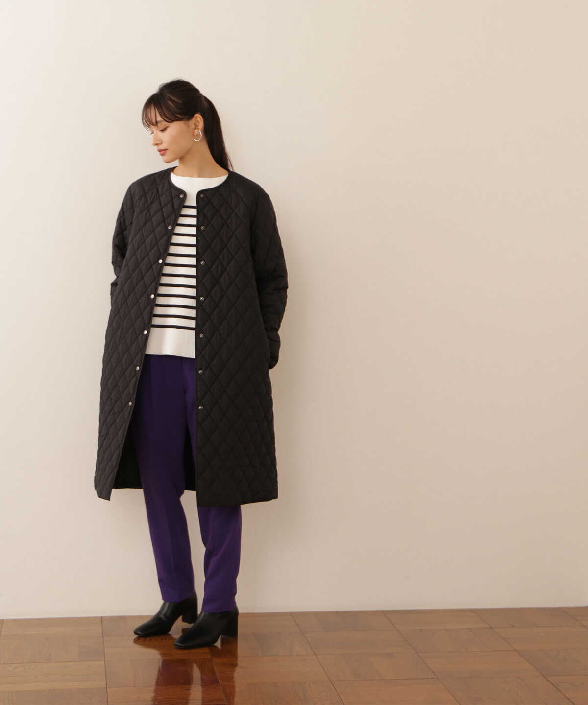 大好き JILLSTUART綺麗な紫 素敵なロングコート comunidadaledar.org
