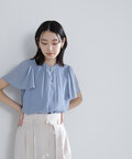 楊柳フレアスリーブブラウス