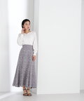 【bdONLINE限定色：パープル】【美人百花4月号掲載】バイカラースカラレースマーメイドスカート