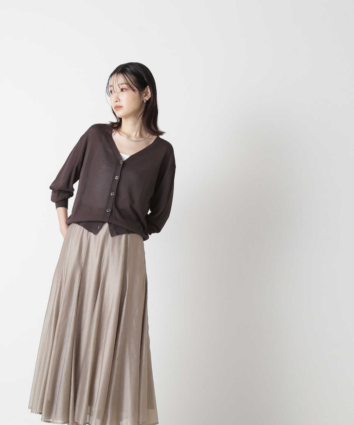 シャイニーシアーボイルスカート