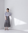 エスカルゴ花柄シフォンスカート