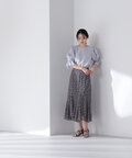 エスカルゴ花柄シフォンスカート
