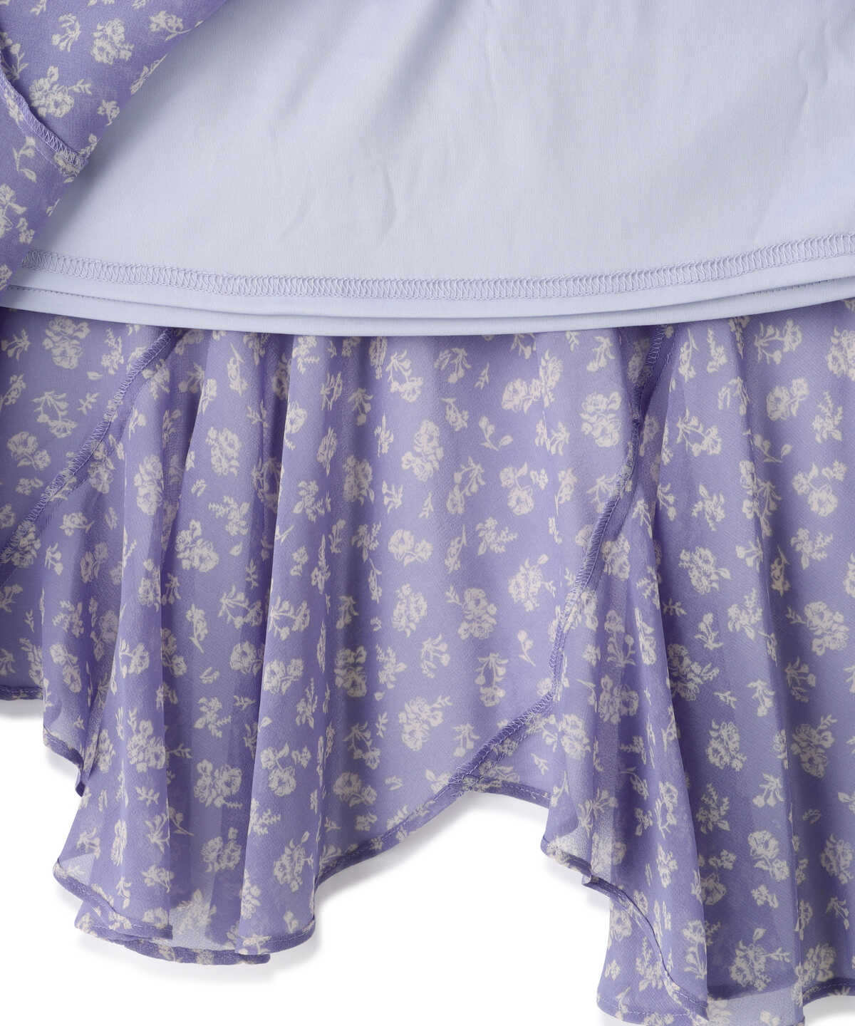 エスカルゴ花柄シフォンスカート
