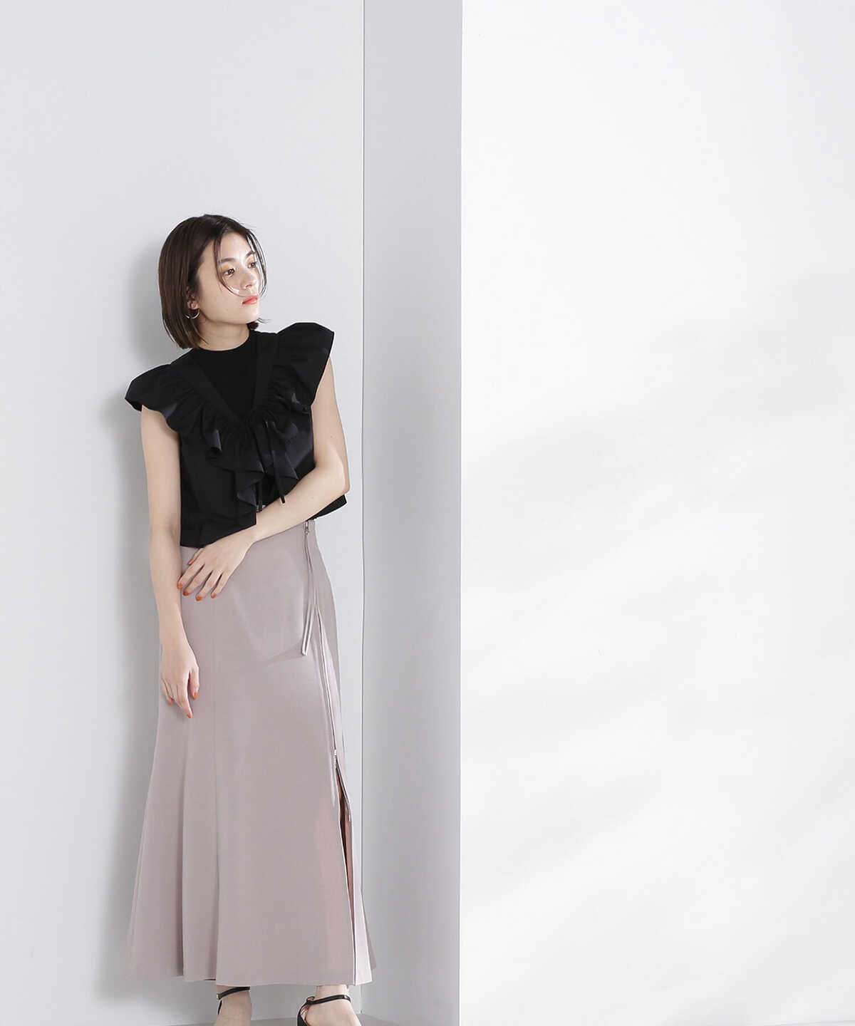 【LUMINE・LUCUA・bdONLINE限定】ジップマーメイドスカート