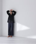 ストレートワイドデニムパンツ