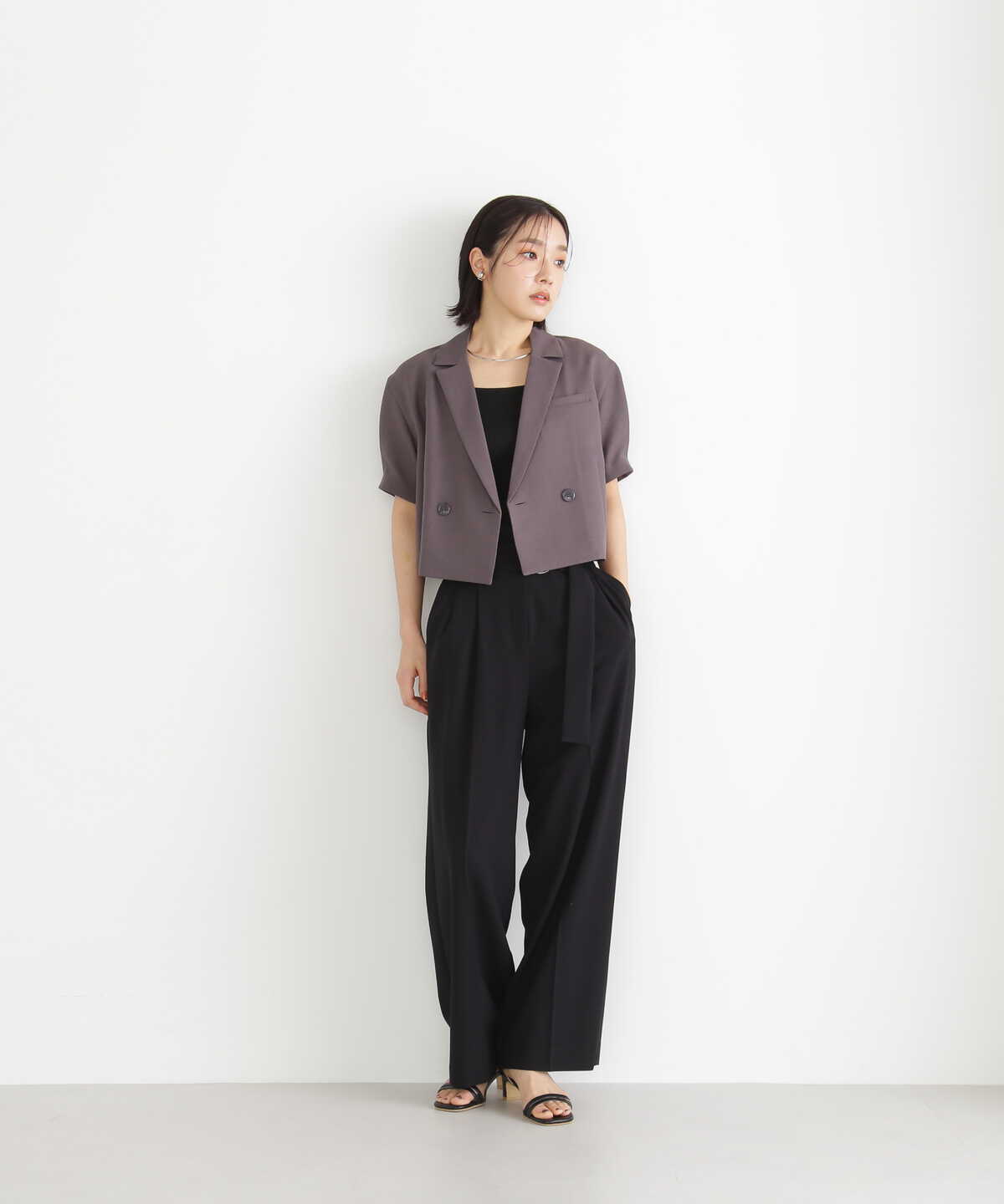 【先行予約7月中旬-下旬入荷予定】ハイウエストベルテッドパンツ