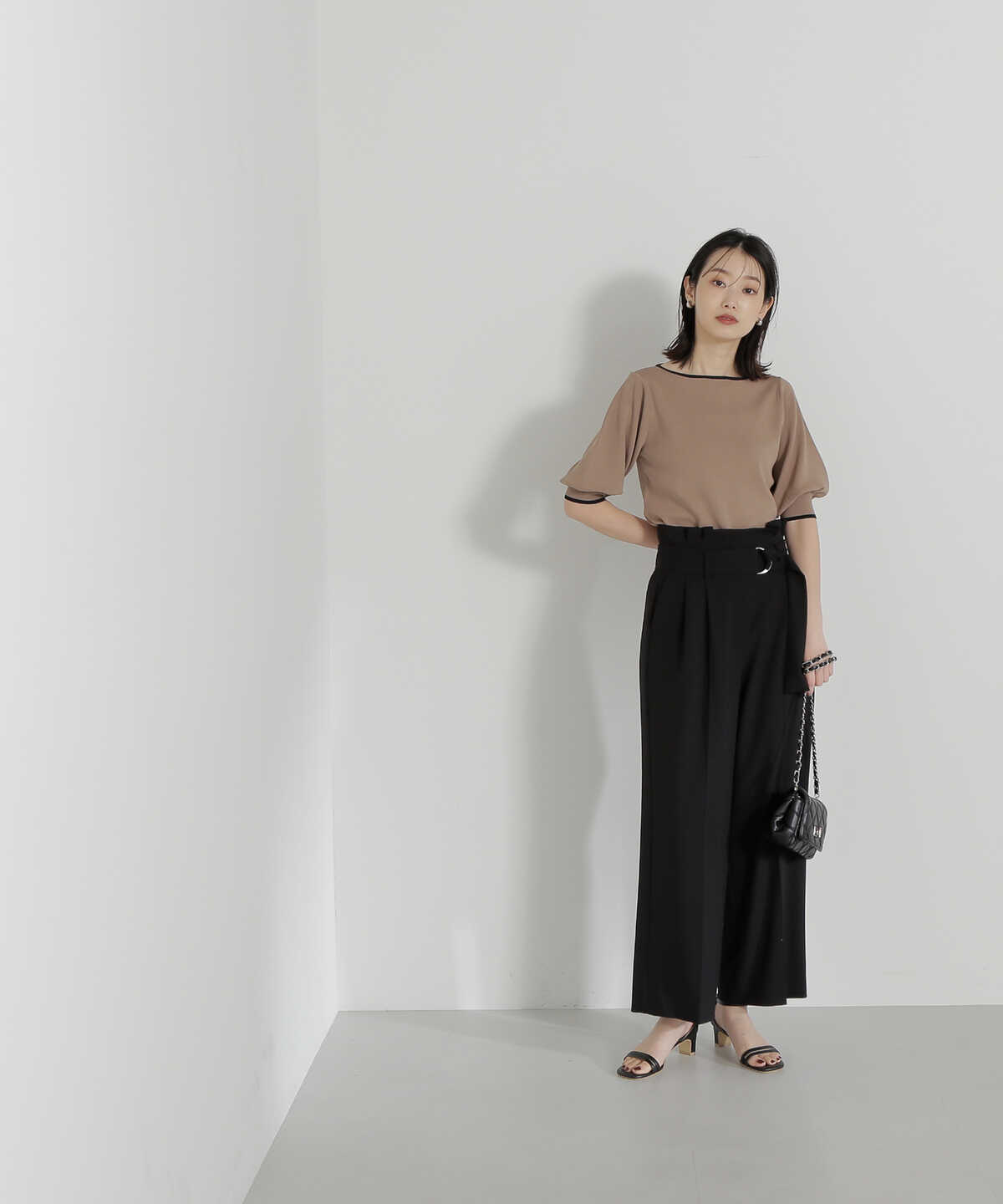 【先行予約7月中旬-下旬入荷予定】ハイウエストベルテッドパンツ