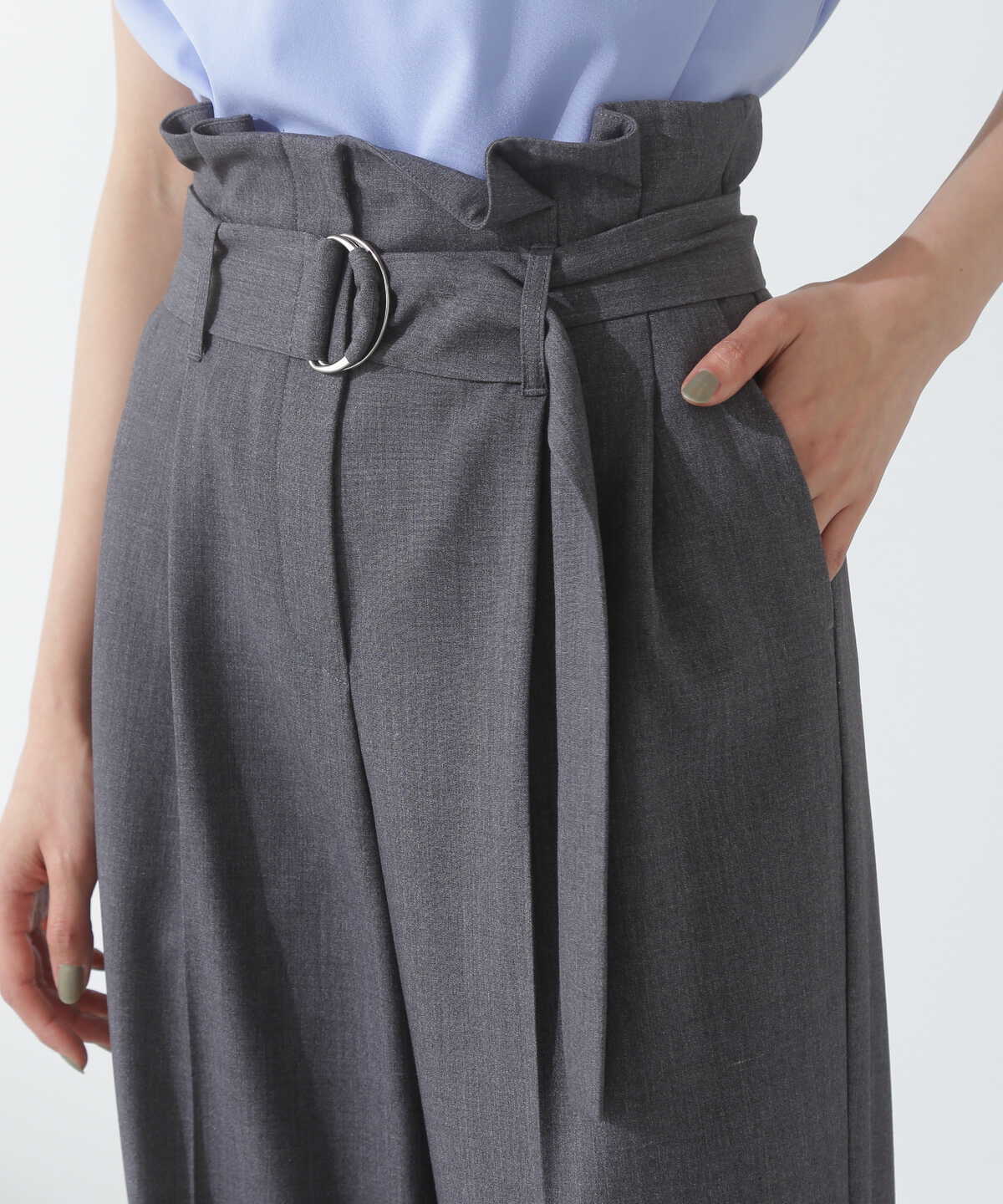【先行予約7月中旬-下旬入荷予定】ハイウエストベルテッドパンツ