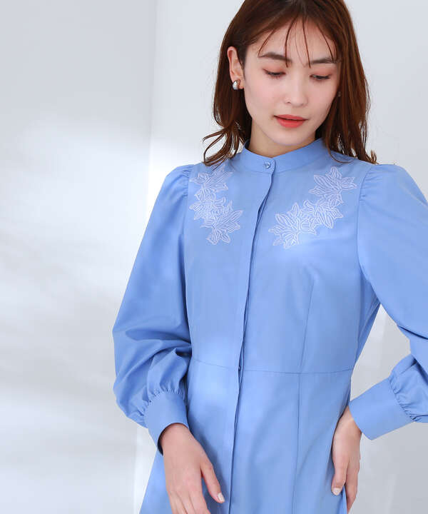 刺繍マーメイドワンピース