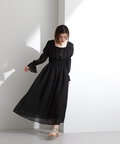 【京都ポルタ店・bdONLINE限定色：ピンク】スクエアネックシャーリングワンピース