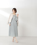 【美人百花4月号掲載】ウエストシャーリングプリーツワンピース