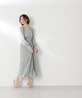 【美人百花4月号掲載】ウエストシャーリングプリーツワンピース