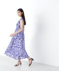 【美人百花6月号掲載】カットジャガードプリントワンピース