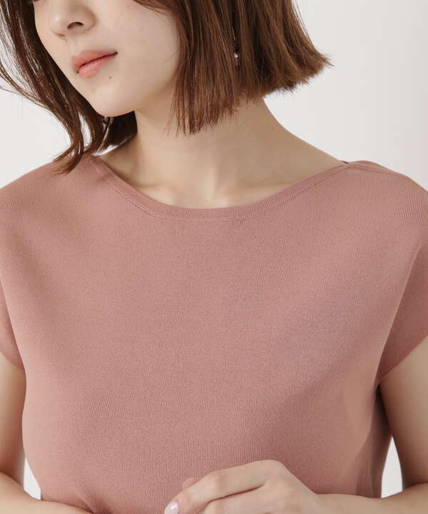 総針フレンチスリーブニット＞ボートネック（0173170510） NATURAL BEAUTY BASIC ナチュラルビューティーベーシック  【公式】通販