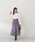 タックスタンドネックブラウス