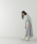 【LUCUA・bdONLINE限定】オーガンジーイレヘムスカート
