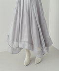 【LUCUA・bdONLINE限定】オーガンジーイレヘムスカート