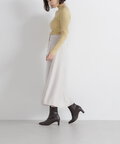 フロントボタンカーブラインフレアスカート