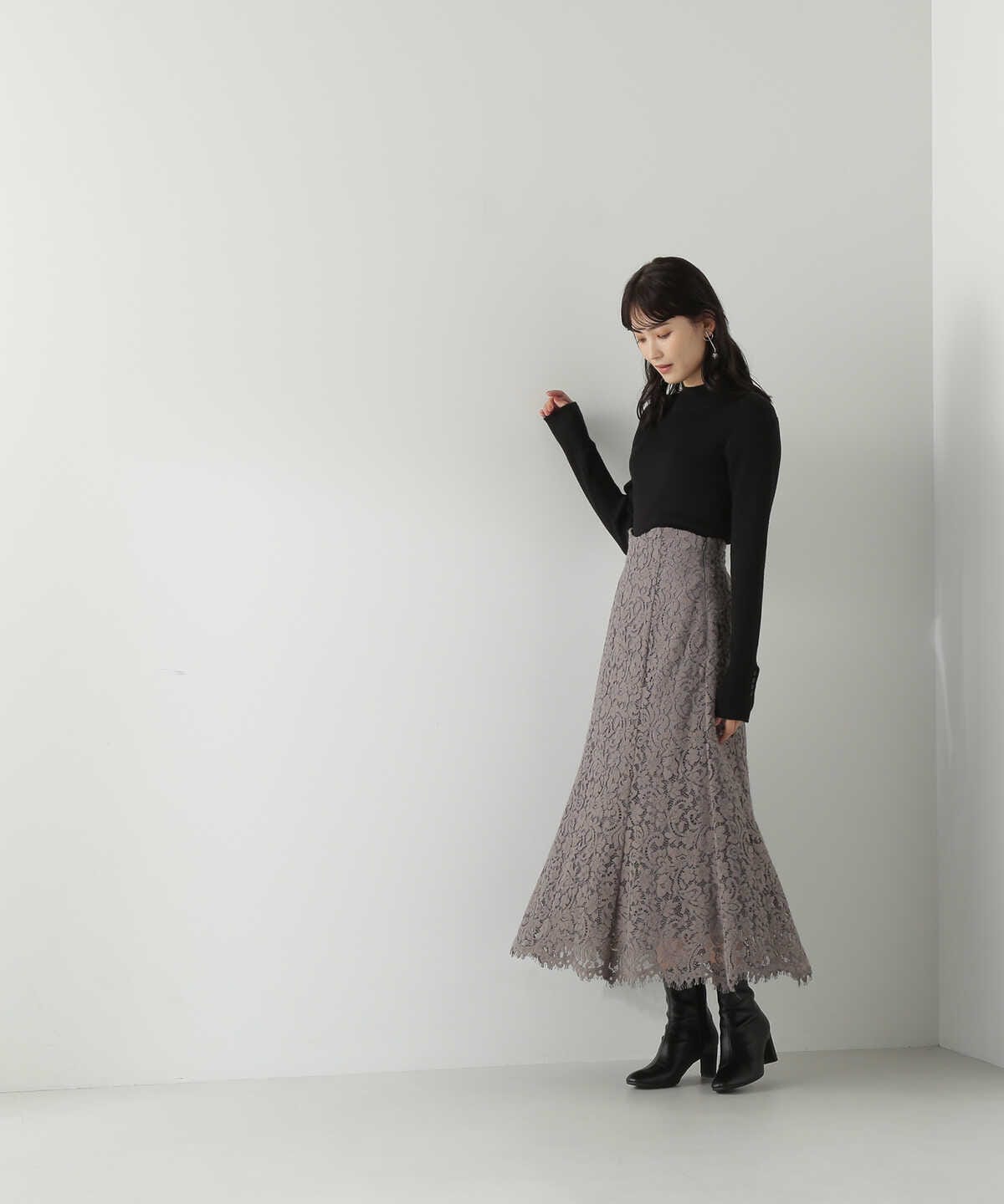 shiny nylon belted flare skirt(シャイニーナイロンベルトフレア