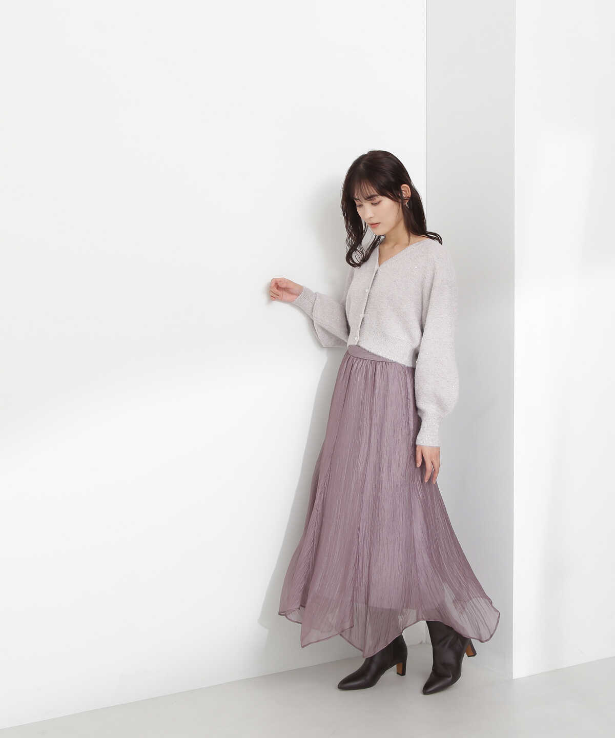 JILL STUART グレー フレアスカート 美品(XS.S) - その他