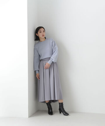 【美人百花12月号掲載】フィッシュテールサテンフレアスカート