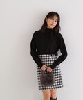シャギーチェックミニスカート