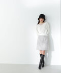 シャギーチェックミニスカート