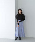 バイカラースカラレースマーメイドスカート
