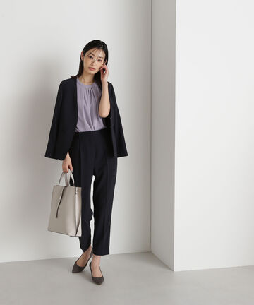 【一部店舗&bdONLINE限定色：キャメルベージュ】＜Peダブルクロスセットアップ＞テーパードパンツ
