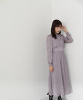 フラワージャガードシャーリングワンピース